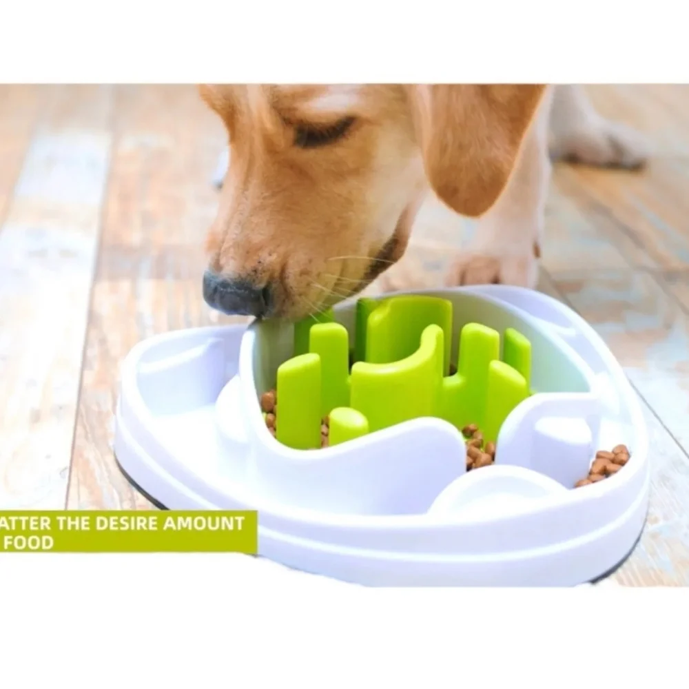 Pet Central FOOD MAZE Bowl dish Slow Down eating Dry or wet food 2 maze's NEW